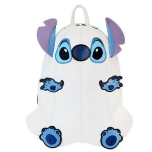 Loungefly Disney Stitch Ghost Costume Figural GITD Backpack NWT